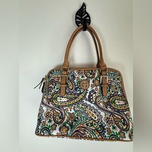 Giani‎ Bernini Stylish Paisley Handbag with Tan Accents